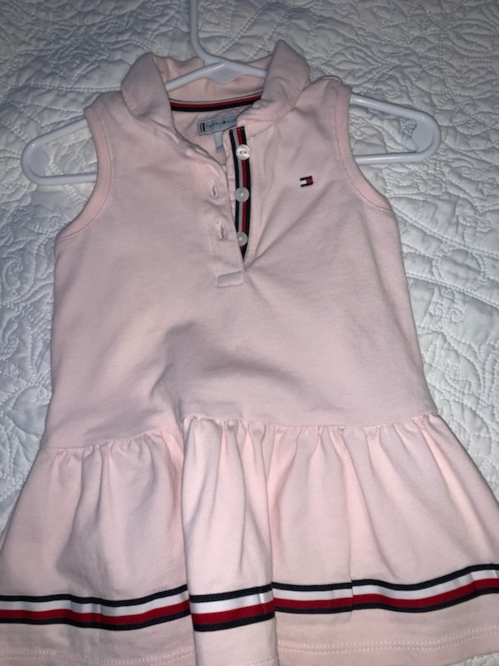 Tommy Hilfiger Light Pink Sleeveless Polo Peplum Tank